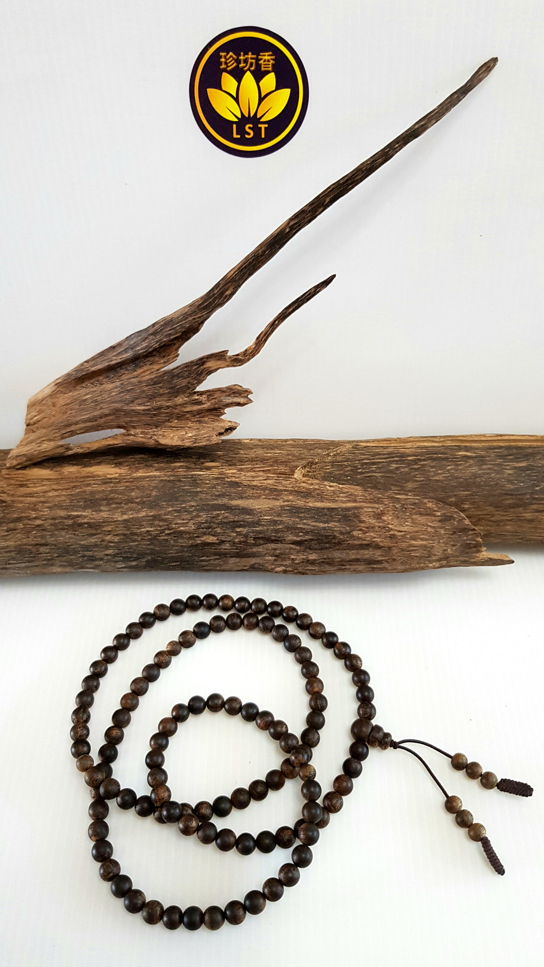 🌱Agarwood Necklace Tarakan Black Oil (Old) 95% Sink 6mm 16.3g Caramel Aroma 108 Beads 达拉干 黑油格(老料) 6mm 16.3g 95%沉 棋韵焦糖味 108粒念珠 (B)