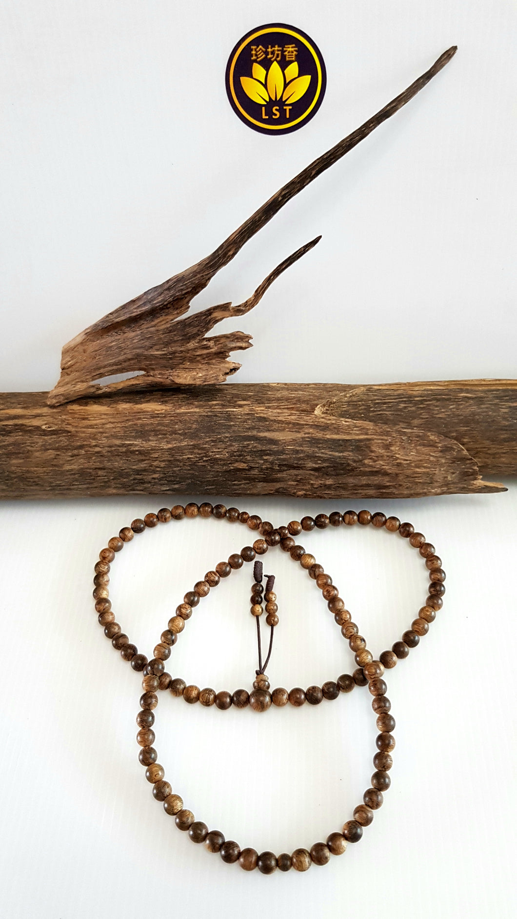 🌱Agarwood Necklace Pusat Qi Red Oil Honey Flower Aroma 6.5mm 17.3g 95% Sink 108 Beads 菩萨棋 红油满天星 蜜味花韵 6.5mm 17.3g 95% 沉水 108粒念珠 (B)