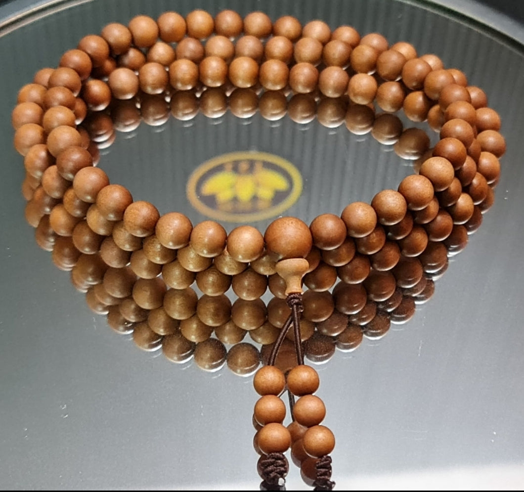 🌿India Mysore Sandalwood Necklace 108beads 6mm 印度迈索尔老山檀香念珠108粒 6mm🌿 (B)
